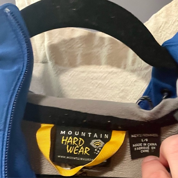Mountain Hardwear Hooded Men's Performance Jacket in Vibrant Blue; Size Large - Picture 4 of 9